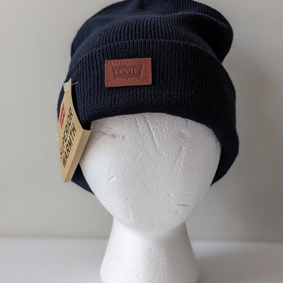 Men's Levi's® Knit Cuffed All Season Beanie - Navy - Picture 13 of 15